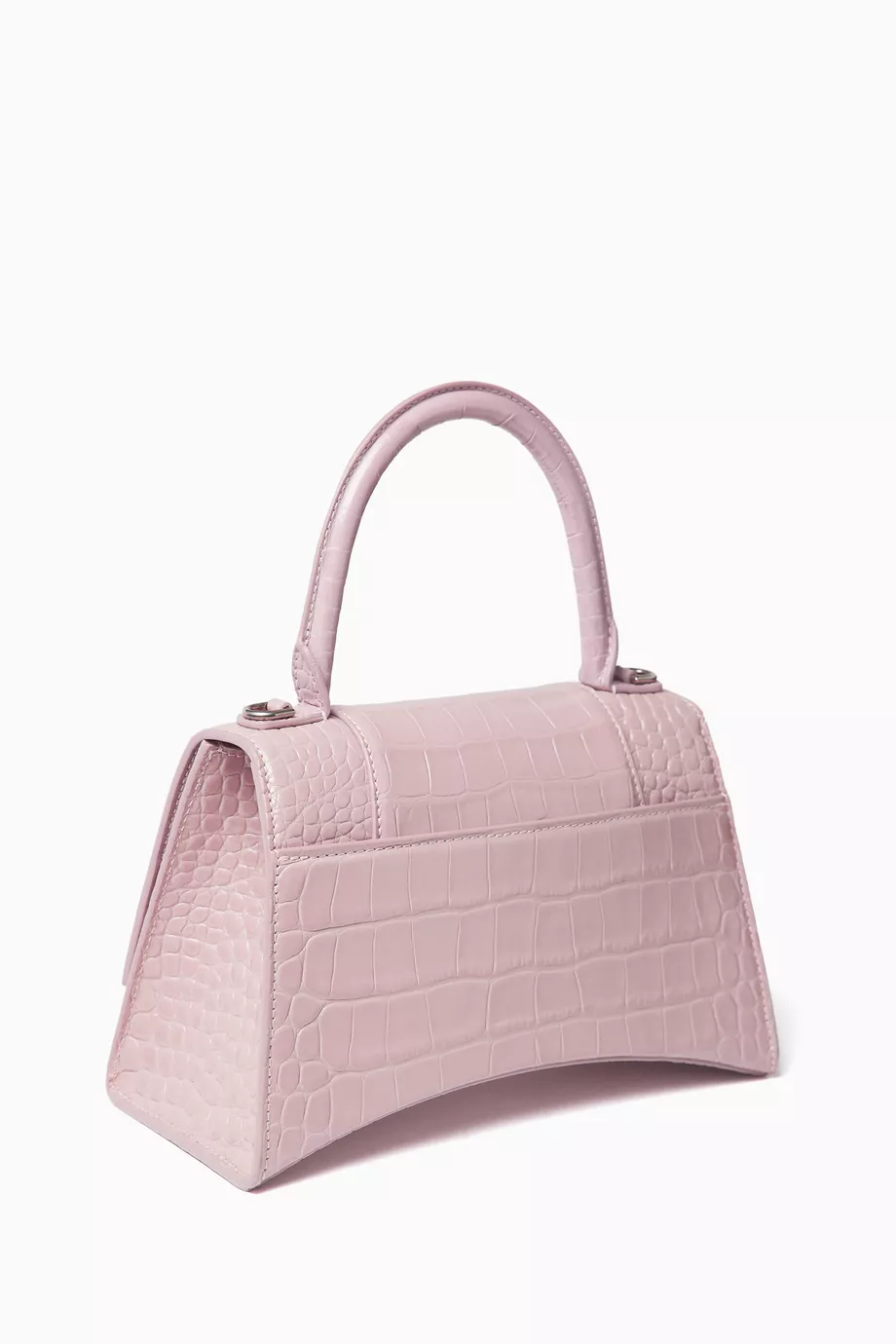 Balenciaga pink croc hourglass bag best sale