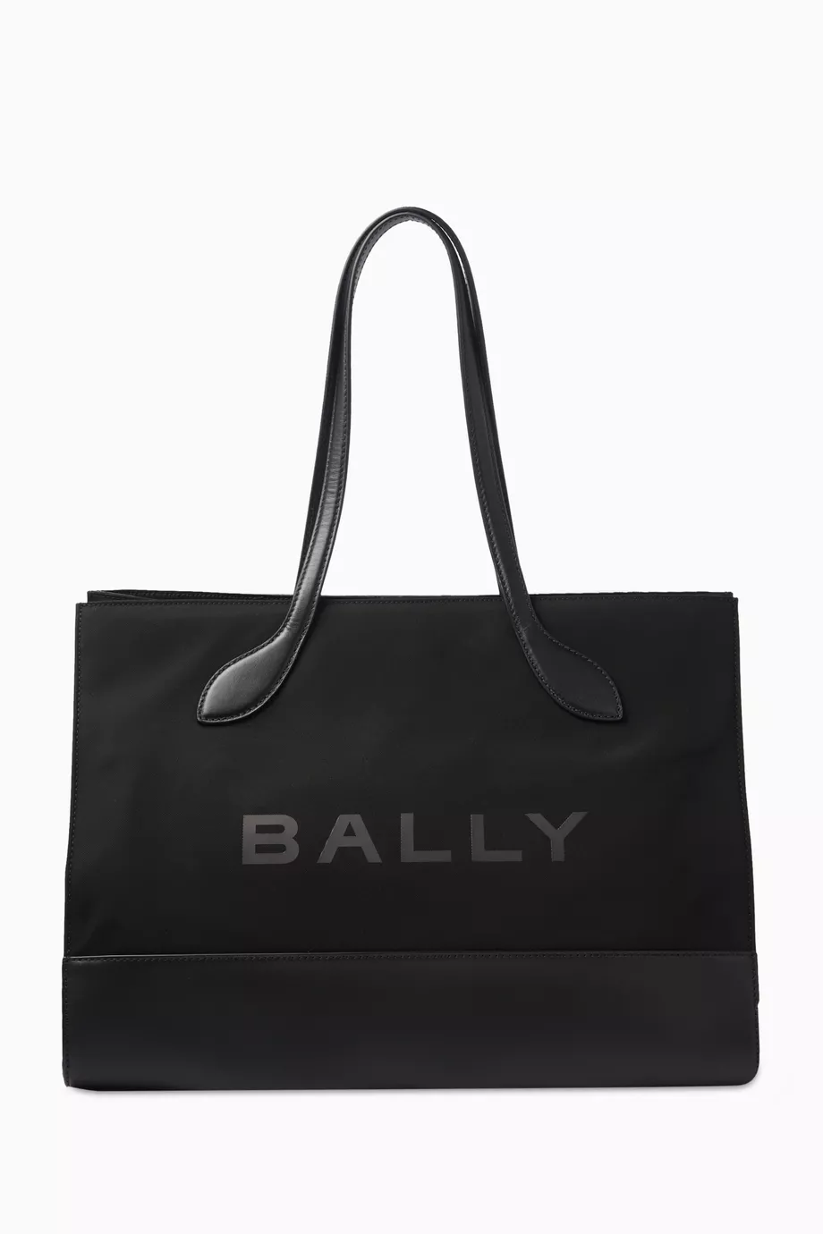 Buy Bally Black Bar Keep On Ew Tote Bag in Nylon For Men