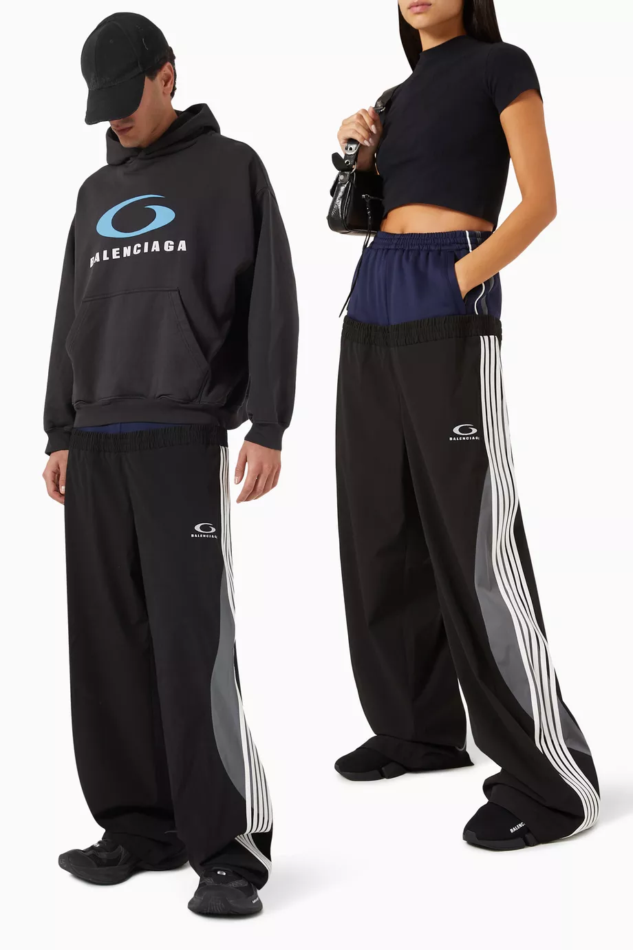 Buy Balenciaga Black Double waist Track Pants For Women Online Ounass Saudi