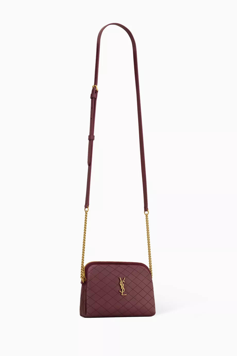 Buy SAINT LAURENT Burgundy Gaby Camera Bag in Diamond quilted Leather For Women Online Ounass Saudi