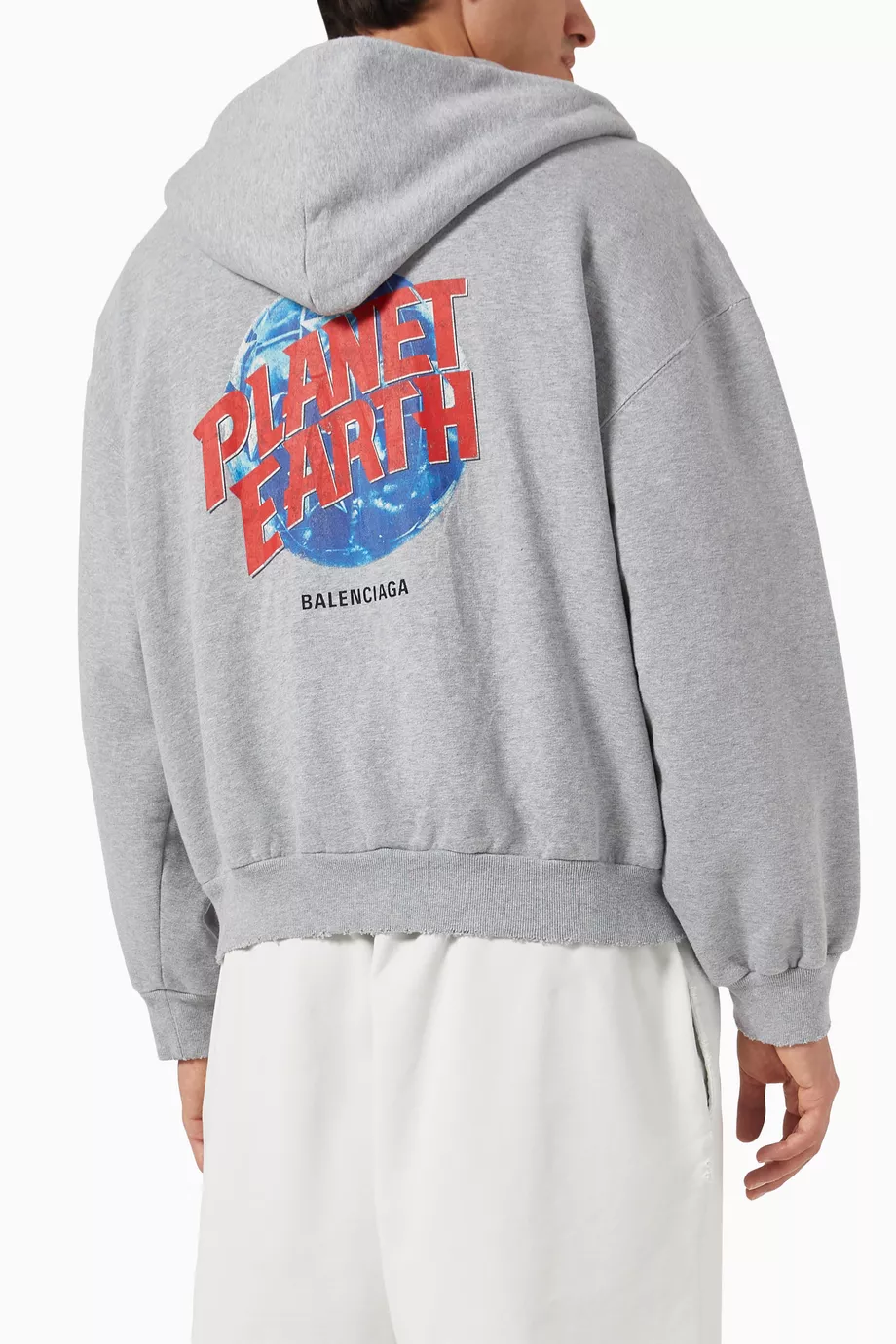 Buy Balenciaga Grey Planet Earth Zip-up Hoodie in Archetype