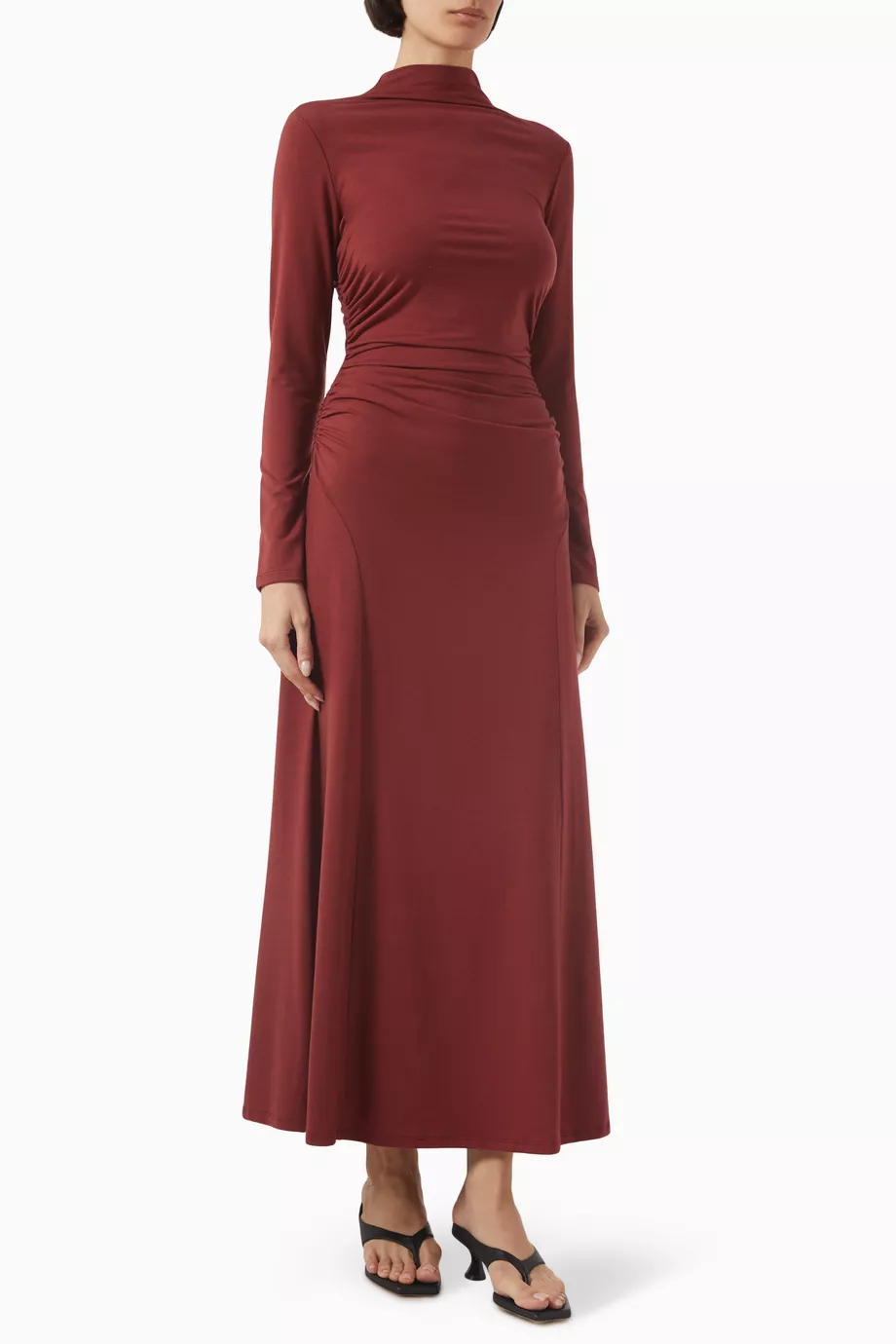Buy Reformation Burgundy Nemy Maxi Dress in Knit-jersey For Women Online |  Ounass Saudi