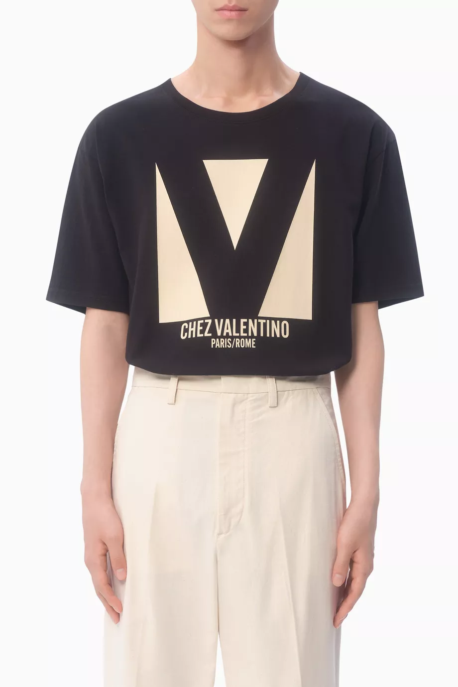 25SS Valentino Garavani CHEZ PRINTED ロゴ コットン Ｔシャツ 25SS Valentino Garavani CHEZ PRINTED ロゴ コットン Tシャツ