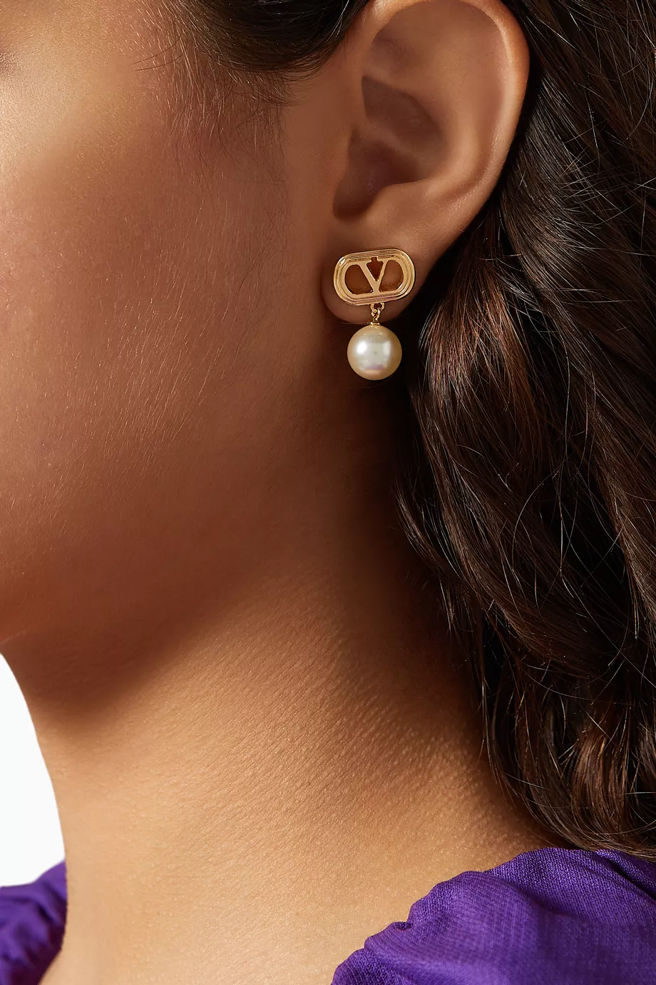 Buy Valentino Garavani Metallic Ovalette Swarovski® Pearl