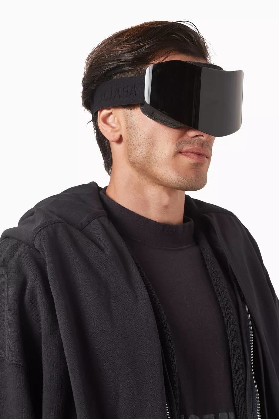 Buy Balenciaga Black Ski Mask Goggles in Injected Nylon For UNISEX