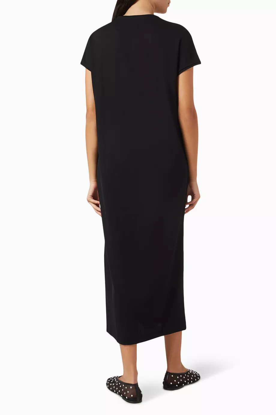 Buy Khaite Black Verda Midi Dress For Women Online | Ounass