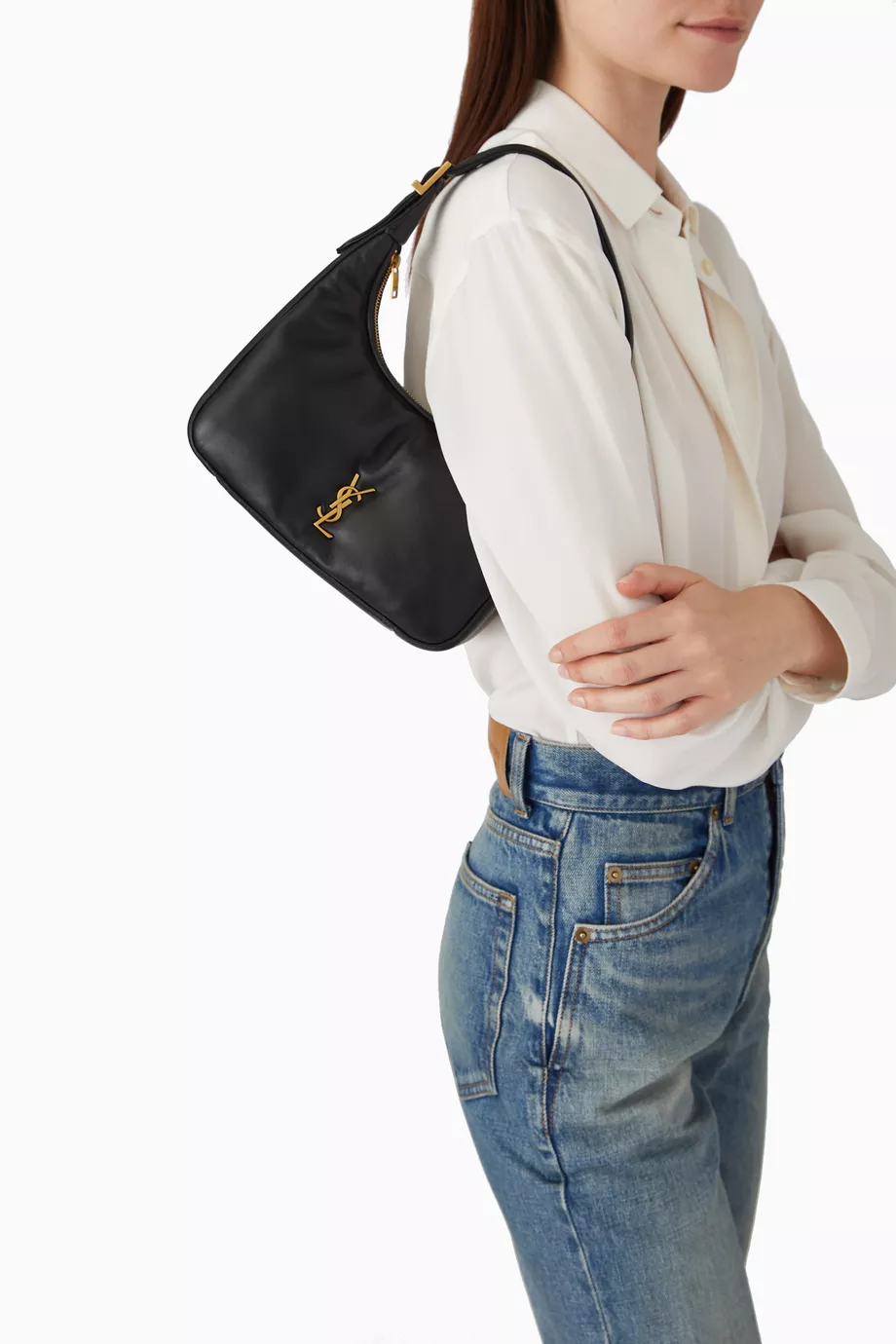 SAINT LAURENT CALYPSO MINI HOBO BAG IN NAPPA