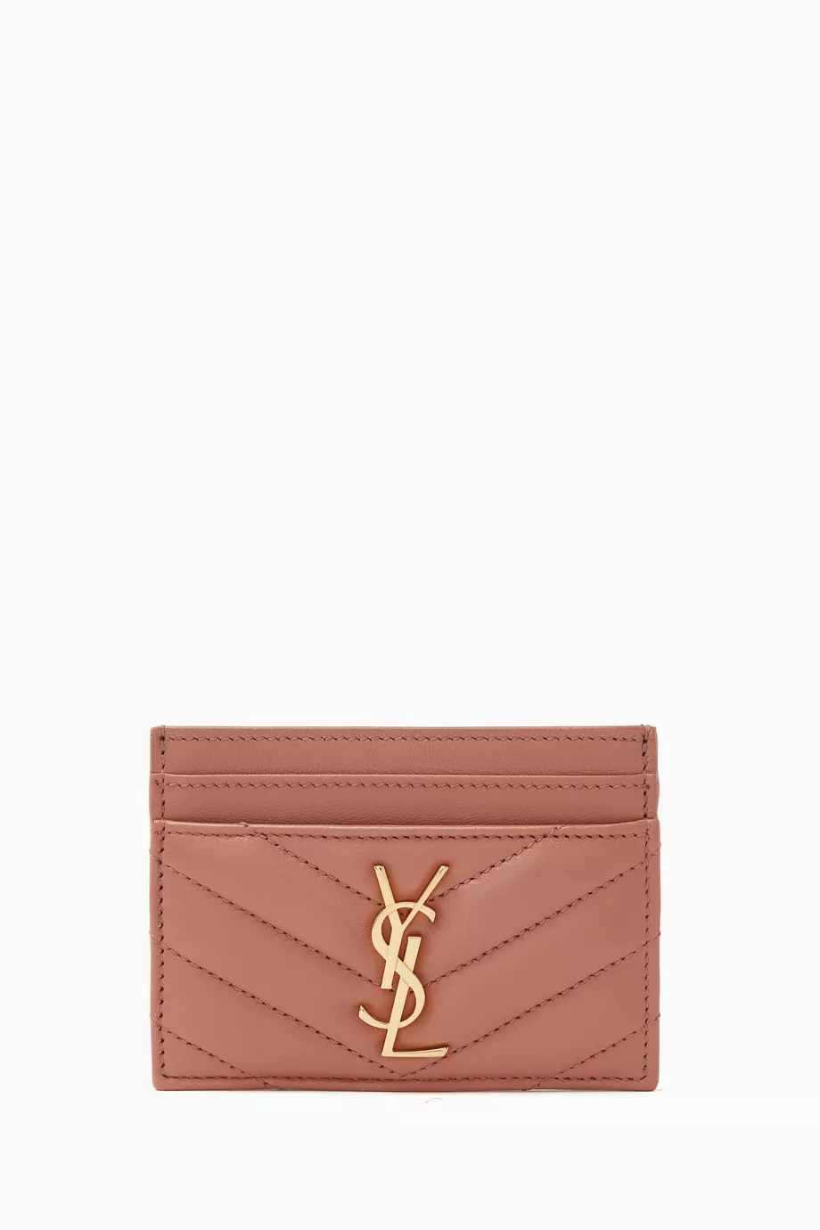 Buy SAINT LAURENT Pink Cassandre Matelasse Card Case in Lambskin For Women Online Ounass Saudi