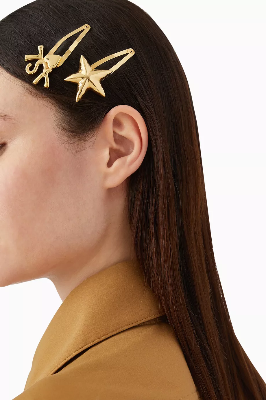 【Saint Laurent】 Cassandre hair clip SAINT LAURENT Cassandre gold-tone hair clip | NET-A-PORTER