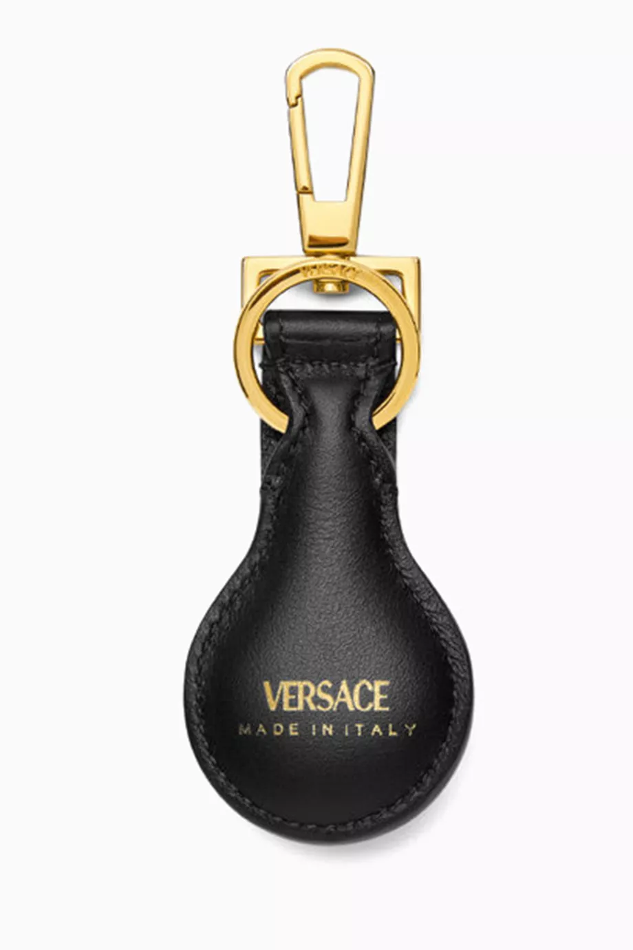 Buy Versace Black Medusa Biggie Keychain in Leather For Men Online