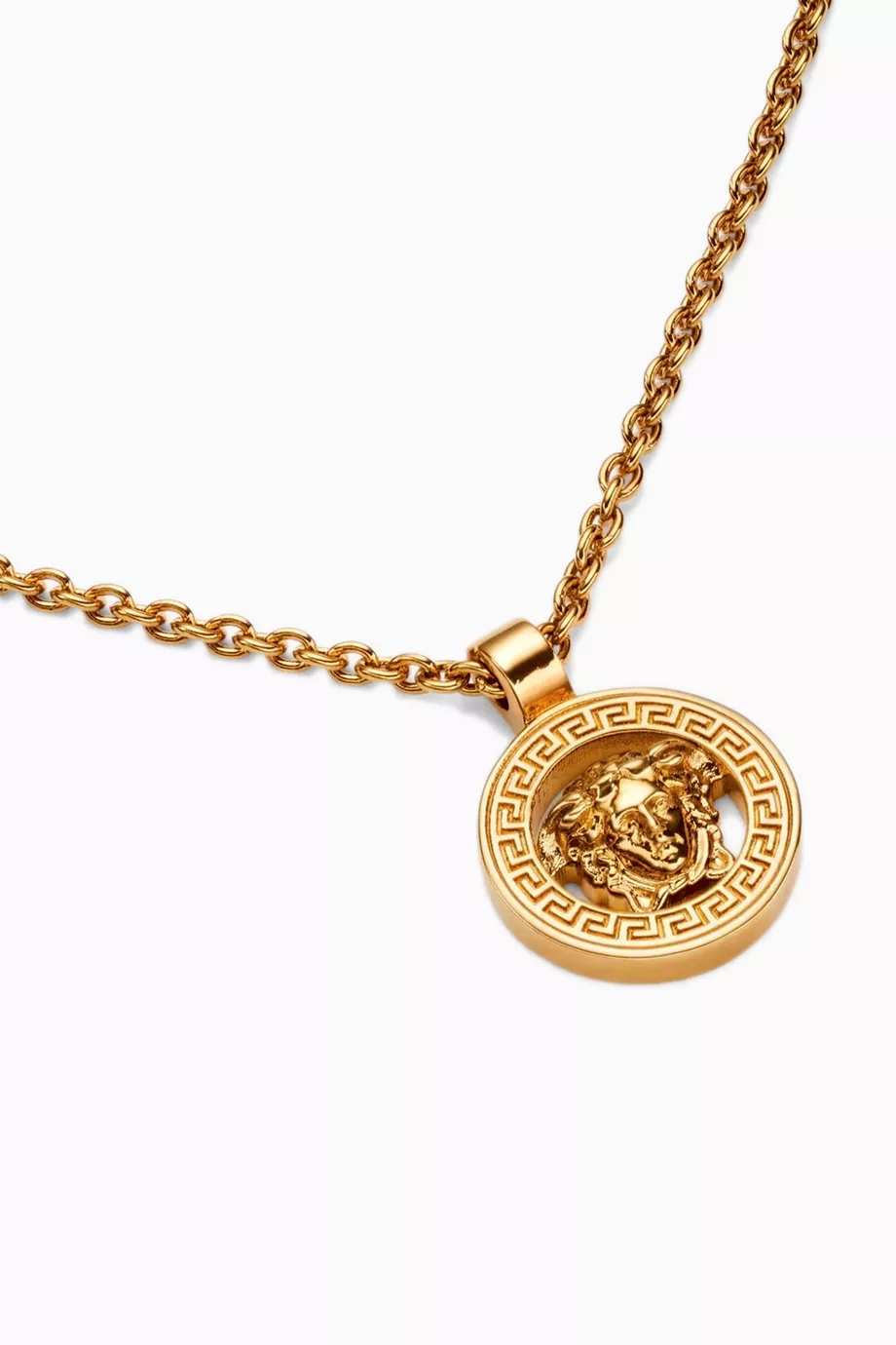 Versace Necklace Gold Collier Versace Medaillon Versace Homme