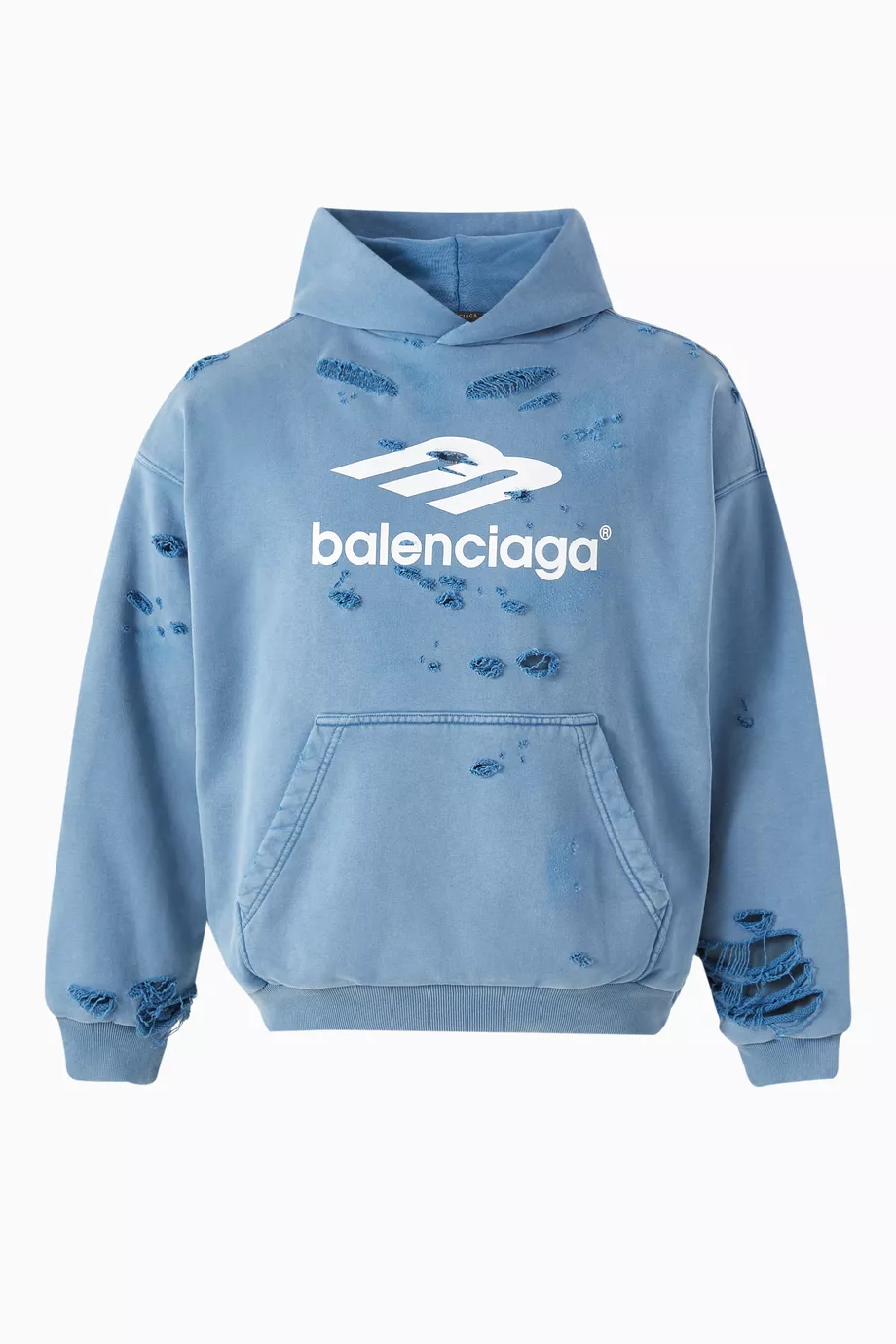 パーカー・フーディ Balenciaga Light-Blue Cotton Sweatshirt Balenciaga Back Hoodie Medium Fit in Blue | Balenciaga US