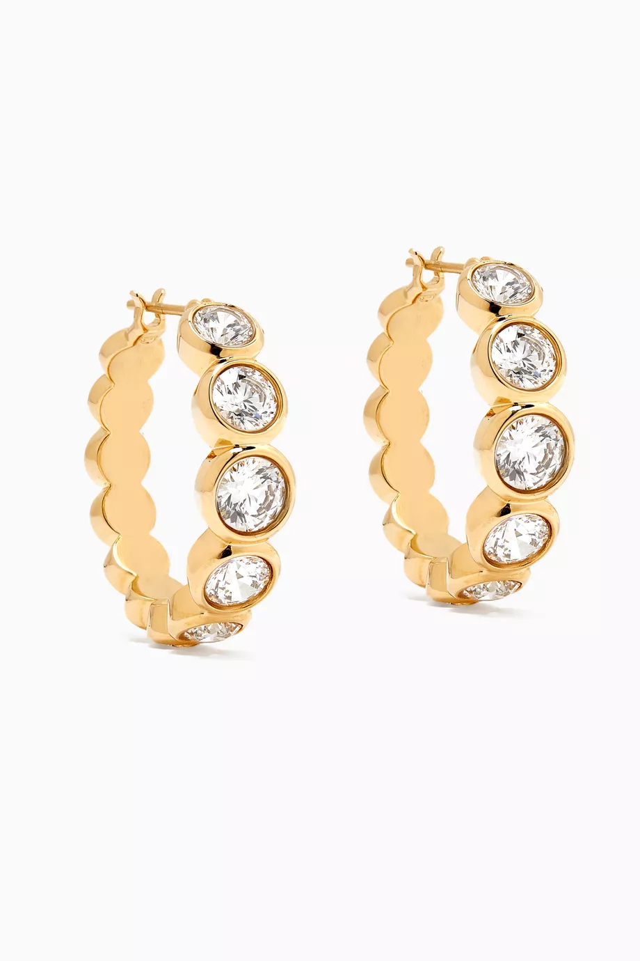 Buy Swarovski Gold Imber Hoop Earrings in Gold-tone Metal