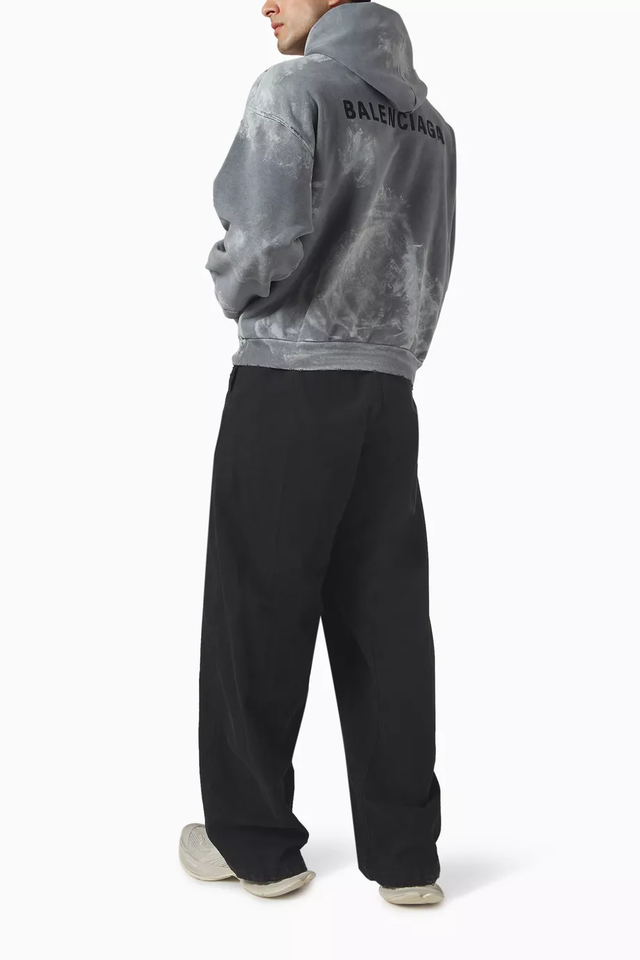 balenciaga ブラック スウェット ARQUETYPE Balenciaga: Black Key Crest Molleton Archetype Zip-Up Hoodie
