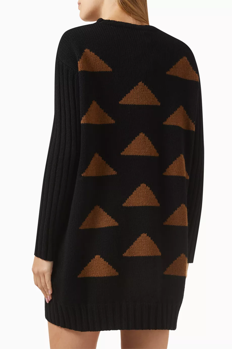 【関税＆送料込み】Max Mara 'Maracas' Dress Intarsia wool and cashmere dress, black | 