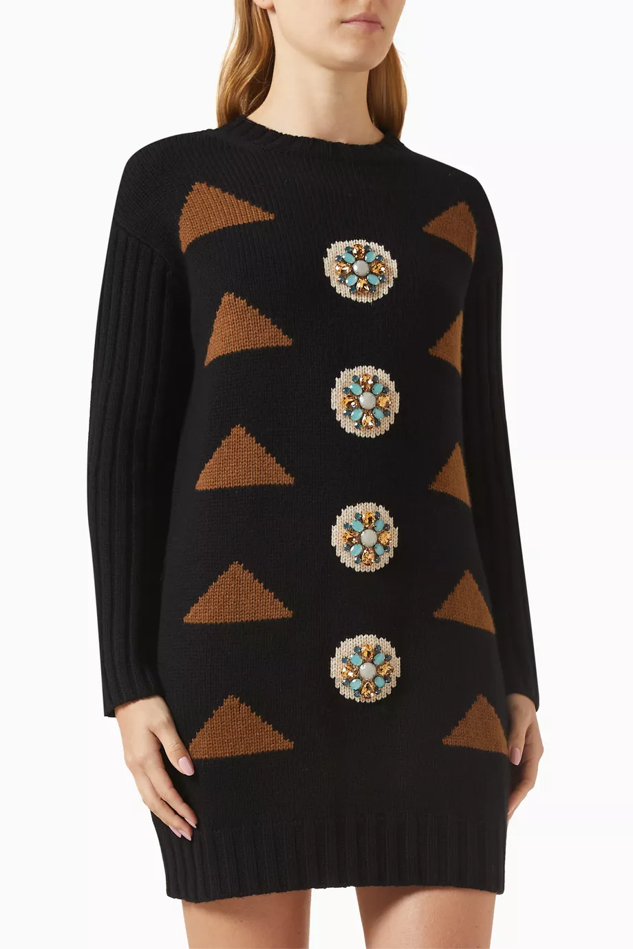 【関税&送料込】Max Mara Black Wool Blend Mambo Sweater Dres Wool dress black | Max Mara