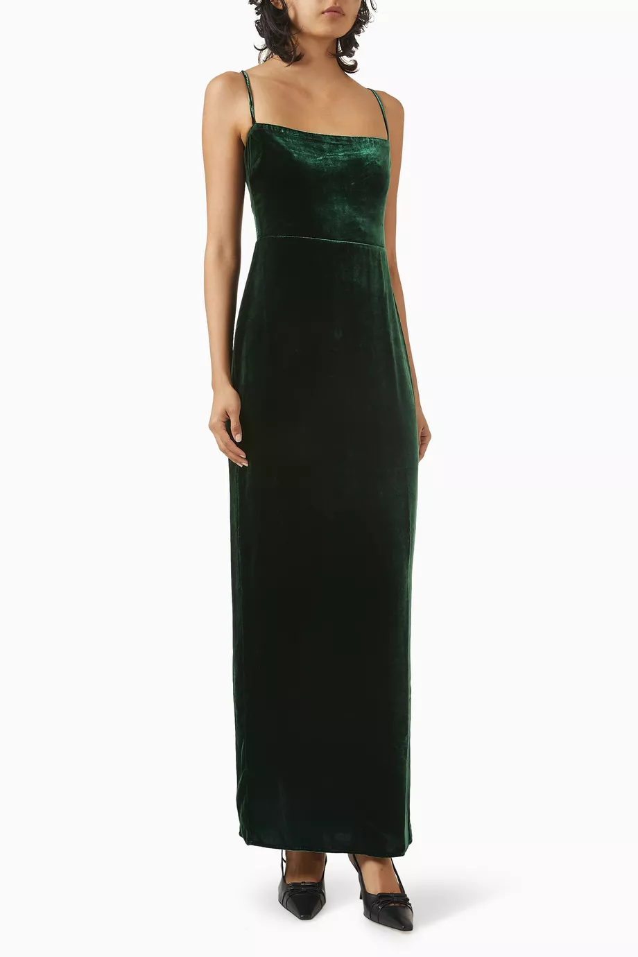 Buy Reformation Green Frankie Dress in Velvet For Women Online | Ounass  Saudi