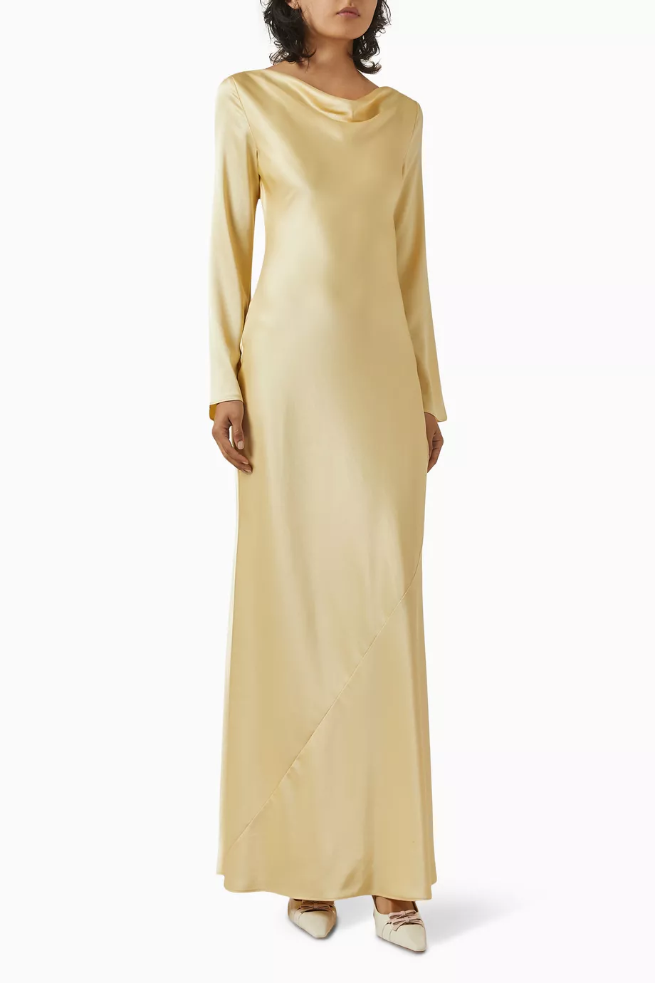 satin kaftan dress Printed Silk Satin Kaftan with Bell Sleeves – Gattinolli by Marwan