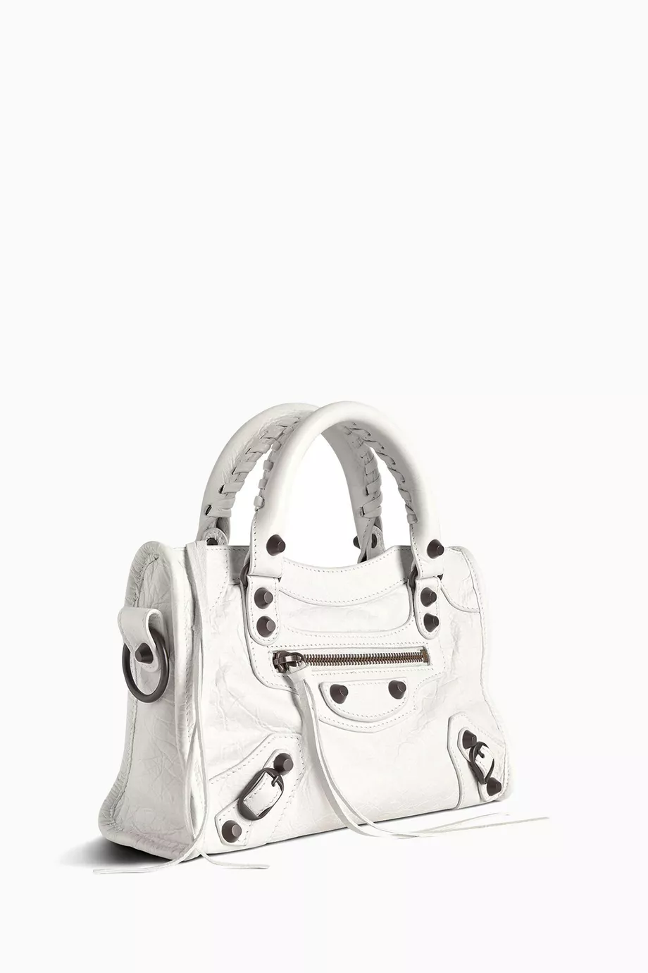 Buy Balenciaga White Mini Le City Bag in Arena Lambskin For Women