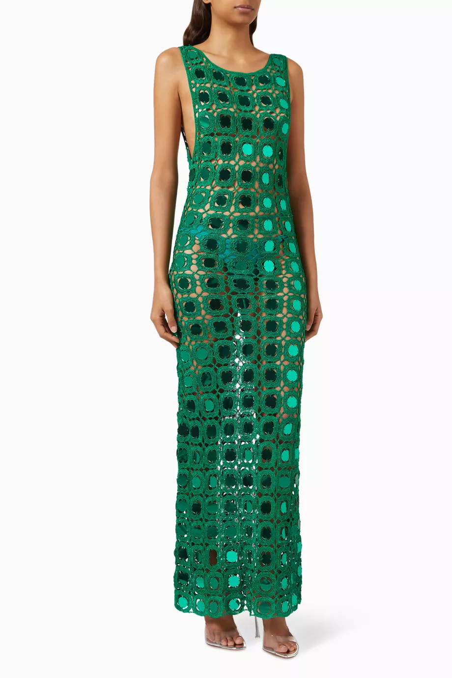 leslie amon green dress Buy Leslie Amon Green Positano Maxi Dress For Women Online