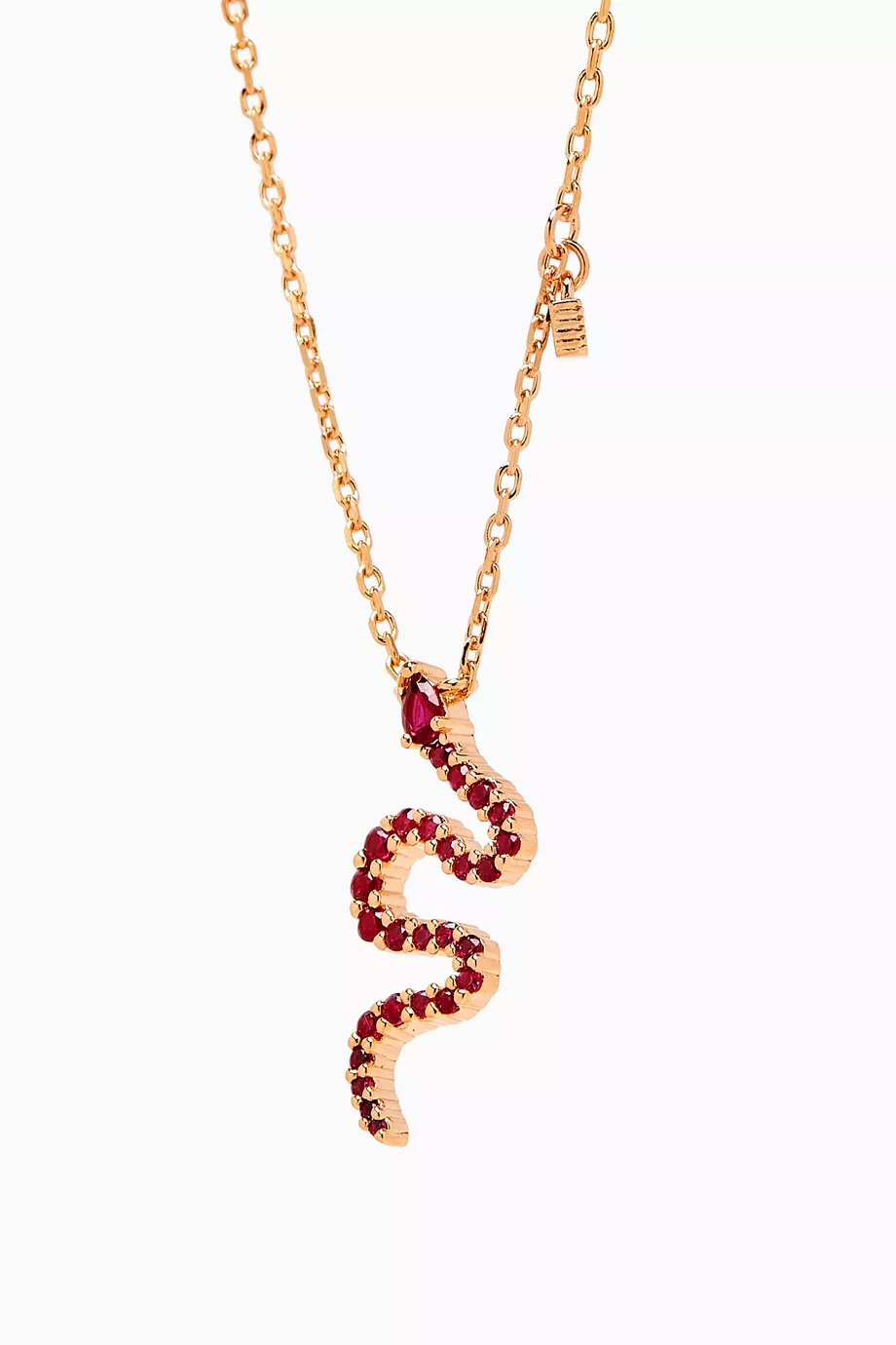 Buy Emporio Armani Rose Gold Snake Pendant Necklace in 14kt Rose