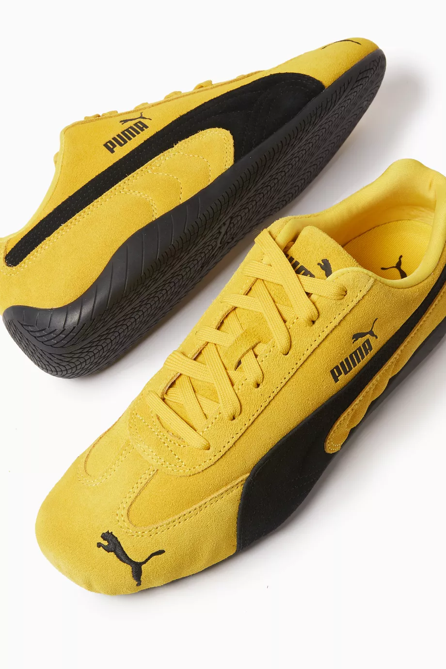 Buy Puma Yellow Speedcat OG Sneakers in Suede For Men Online