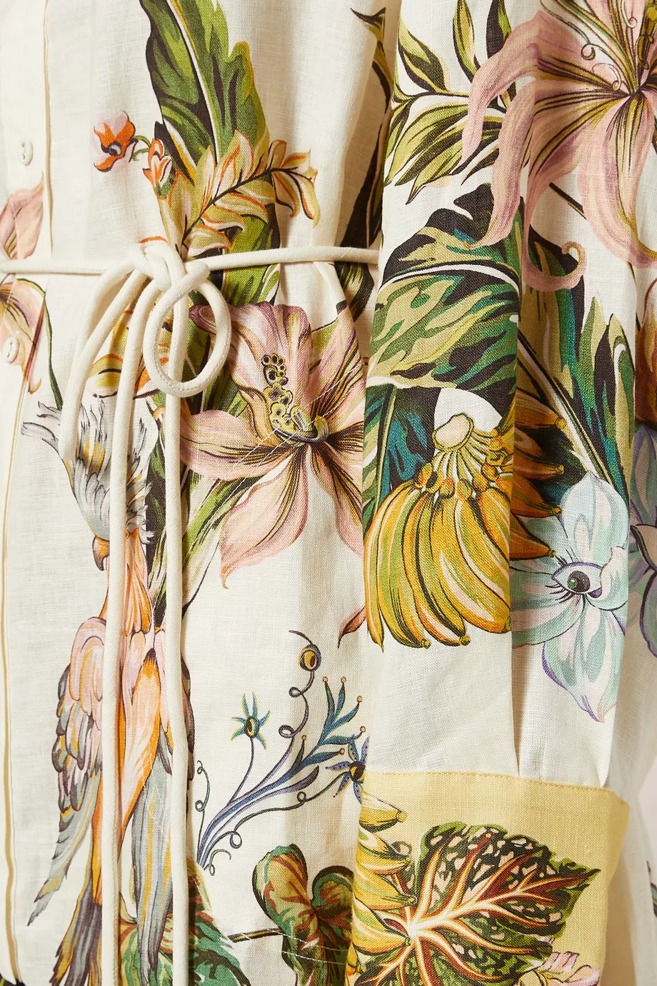 Buy ALEMAIS Multicolour Oleander Midi Shirtdress in Linen For Women Online  | Ounass Saudi