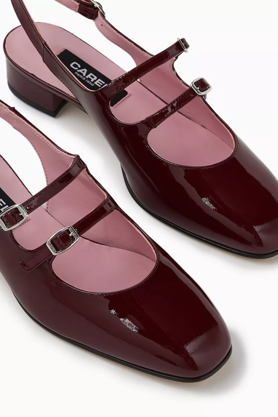 サンダル・ミュール CAREL Peche Sandals - Carel - Leather - Burgundy Peche - Burgundy patent leather slingback Mary Janes | Carel