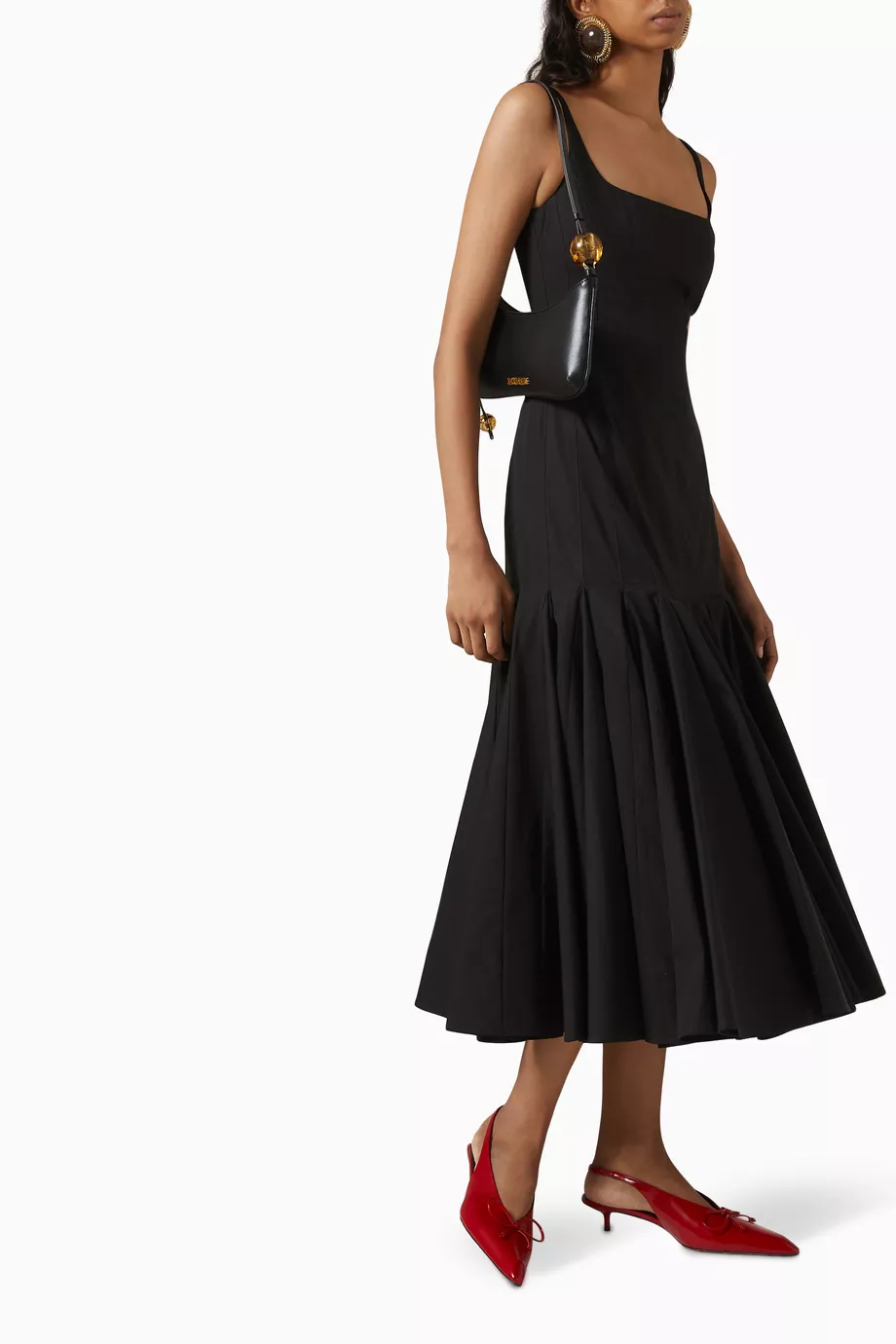 【関税＆送料込み】Jacquemus La Robe Agave Midi Dress Jacquemus La Robe Agave Drop Waist Cotton Poplin Midi Dress