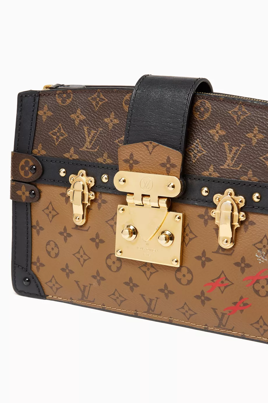 Buy Louis Vuitton Pre-Loved Brown Reverse Monogram Trunk Clutch
