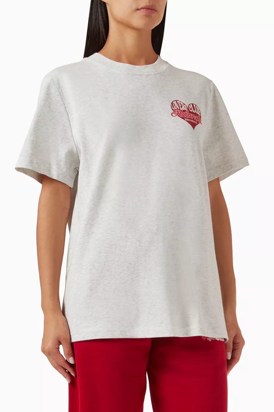 Buy Adanola Grey Lovers Club Oversized T-shirt For Women