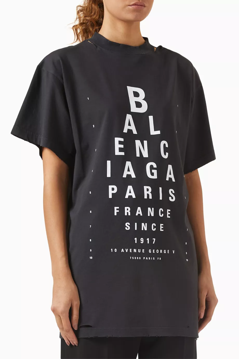 Buy Balenciaga Black Optical Oversized T-shirt in Tubular jersey For Women  Online | Ounass Saudi
