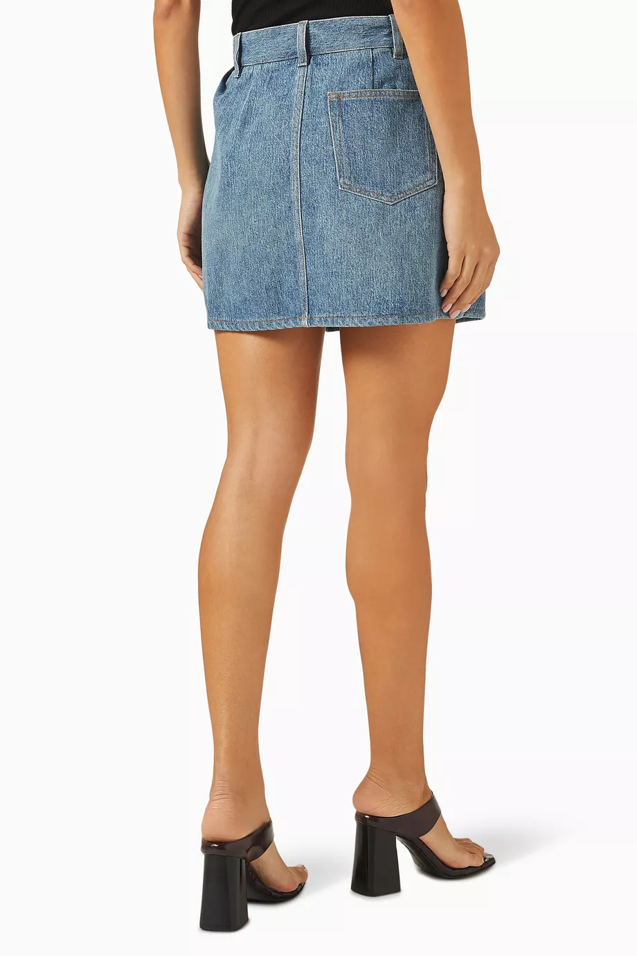 ミニスカート LOEWE Women Mini Skirts S540Y29L16 POWDERBLUE LOEWE Lambskin Mini Skirt | jentestore