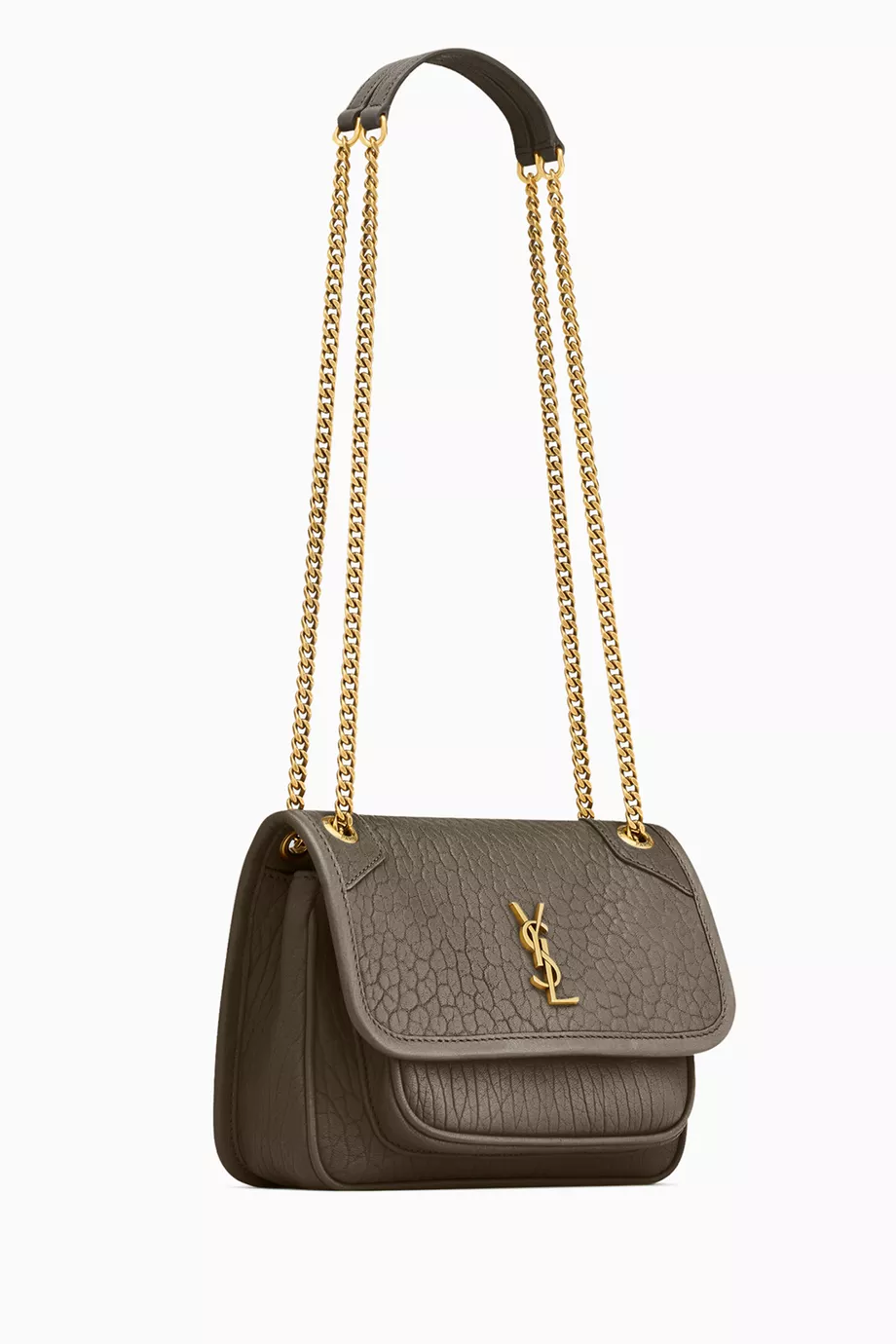 Buy SAINT LAURENT Green Mini Niki Crossbody Bag in Leather