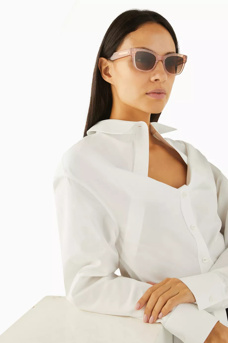 KATE SPADE NEW YORK AIMEE GLITTER LUXURY FASHION SUNGLASSES SZ 50mm Kate Spade New York aimee 50mm cat eye sunglasses | Nordstrom main image 3