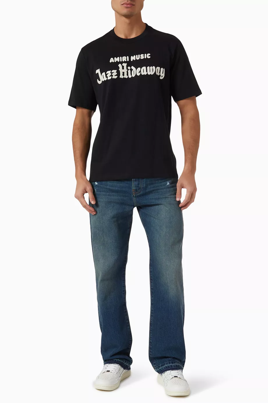 【Amiri】Jazz ハイダウェイ Black Tシャツ Black 'Amiri Jazz Hideaway' T-shirt by AMIRI on Sale