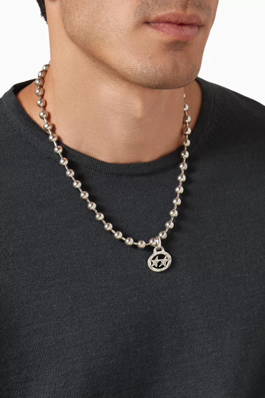 Buy TwoJeys Silver Icon Ball Necklace #2 For Men Online