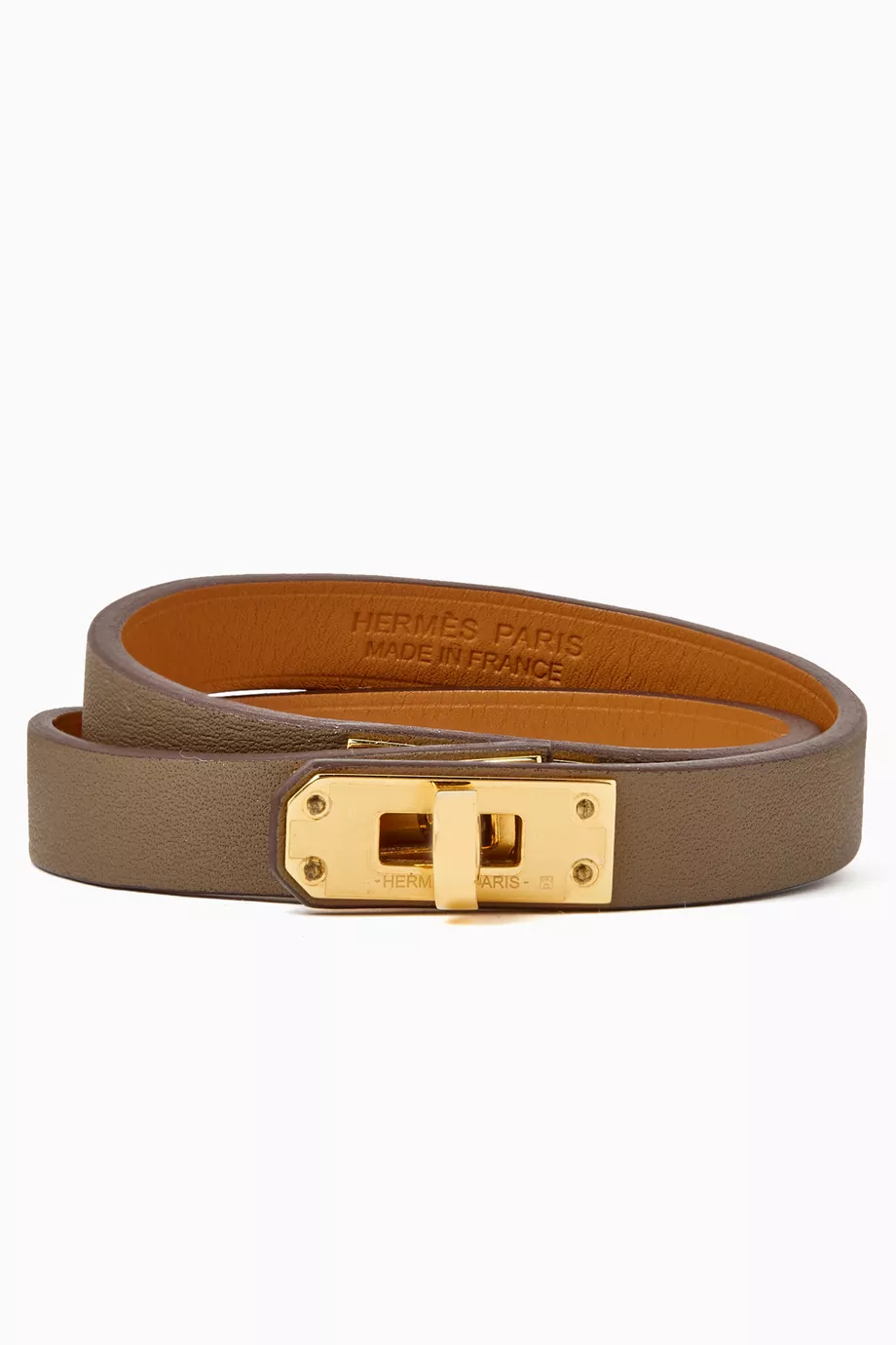 Buy Hermès Pre-Loved Brown Unused Mini Kelly Double Tour Bracelet