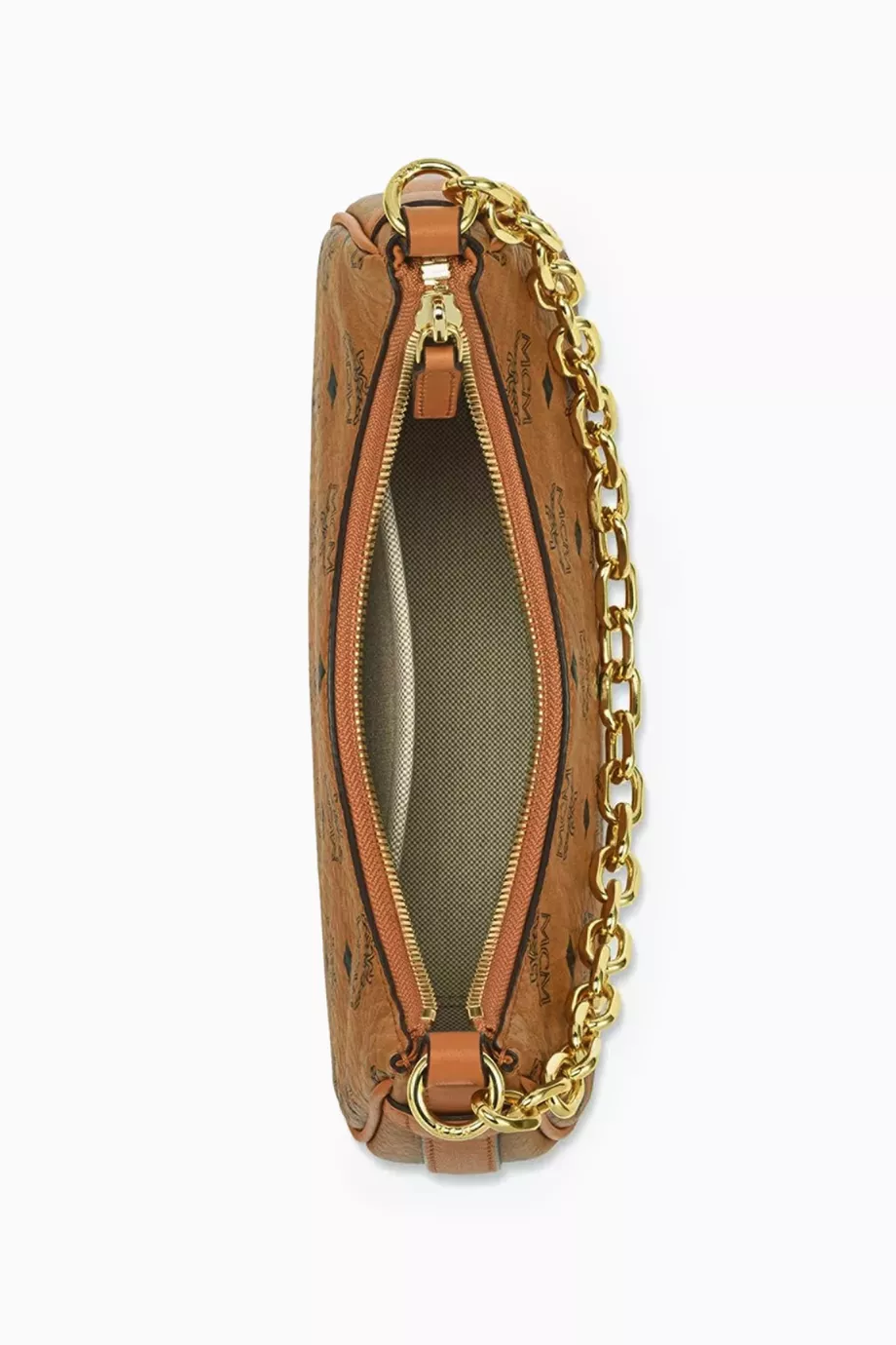 【関税込み】MCM Aren Crescent Hobo' shoulder bag Small Aren Hobo in Visetos Cognac | MCM ®US