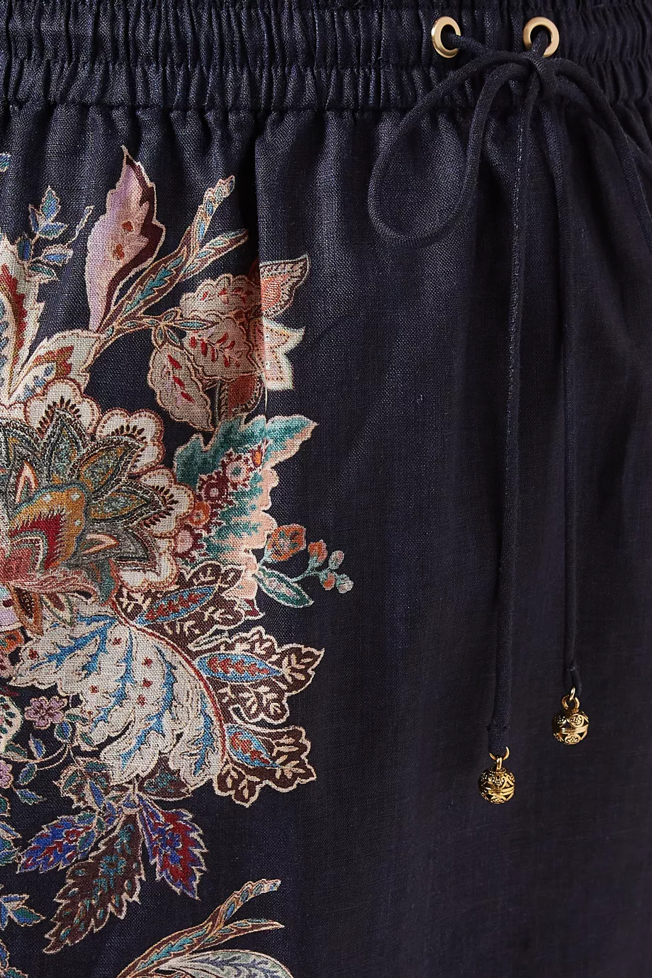 Buy Zimmermann Blue Rhiannon Scallop Midi Skirt in Linen For