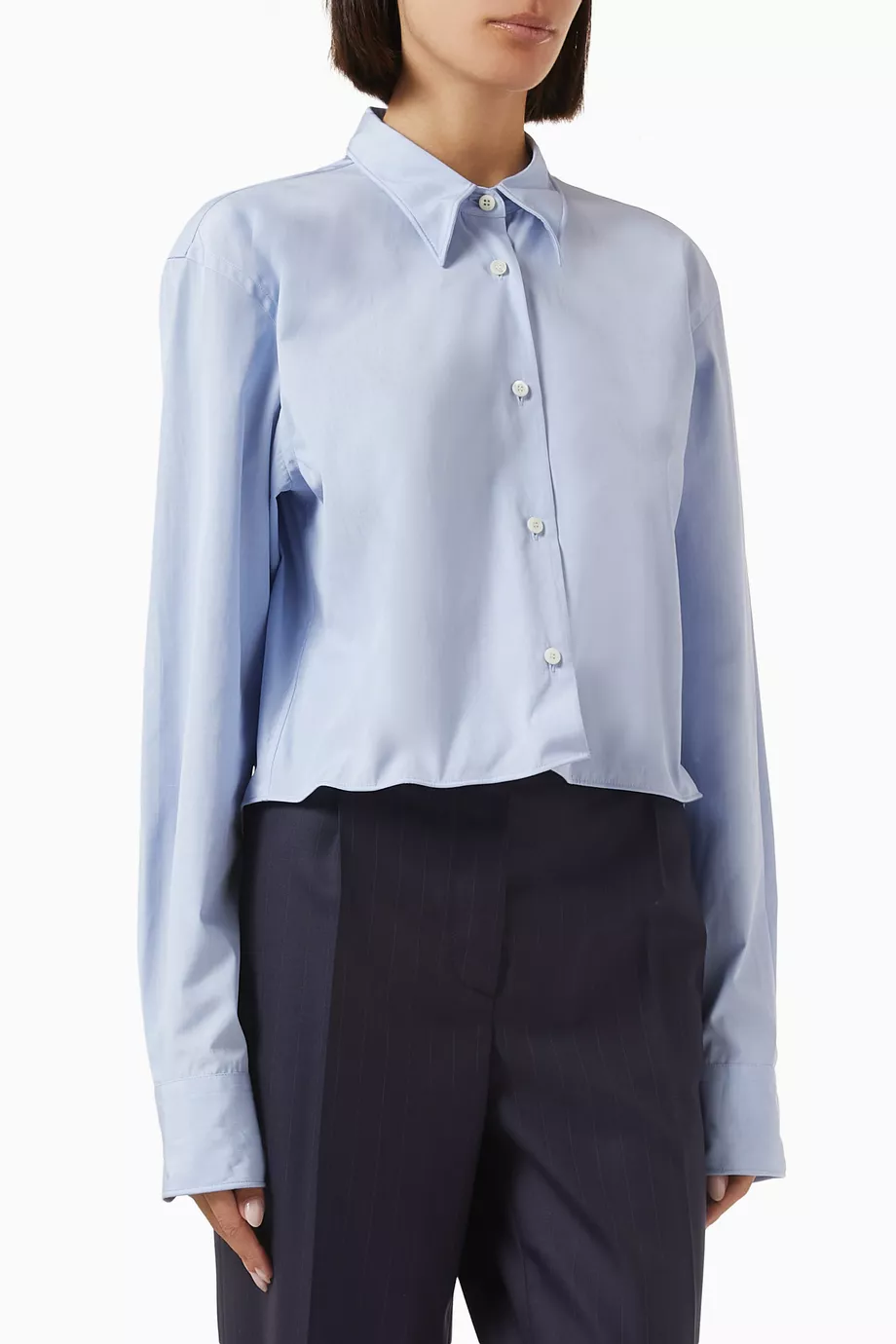 Buy Prada Blue Button-down Shirt in Cotton For Women Online