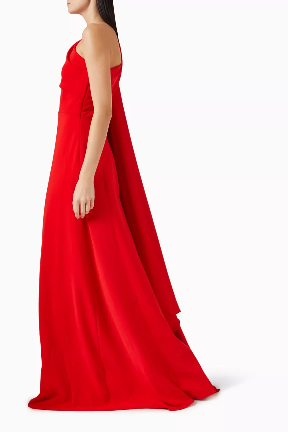 Buy Solace London Red Yazmin One-shoulder Dress For Women