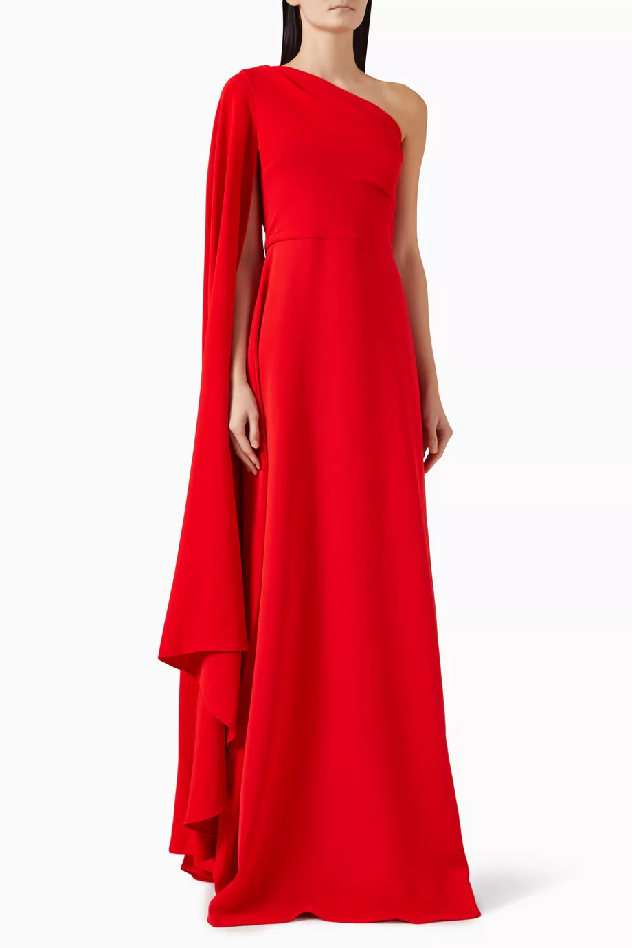 SOLACE LONDON::ワンピース:UK10[RESALE] Buy Solace London Red Yazmin One-shoulder Dress For Women