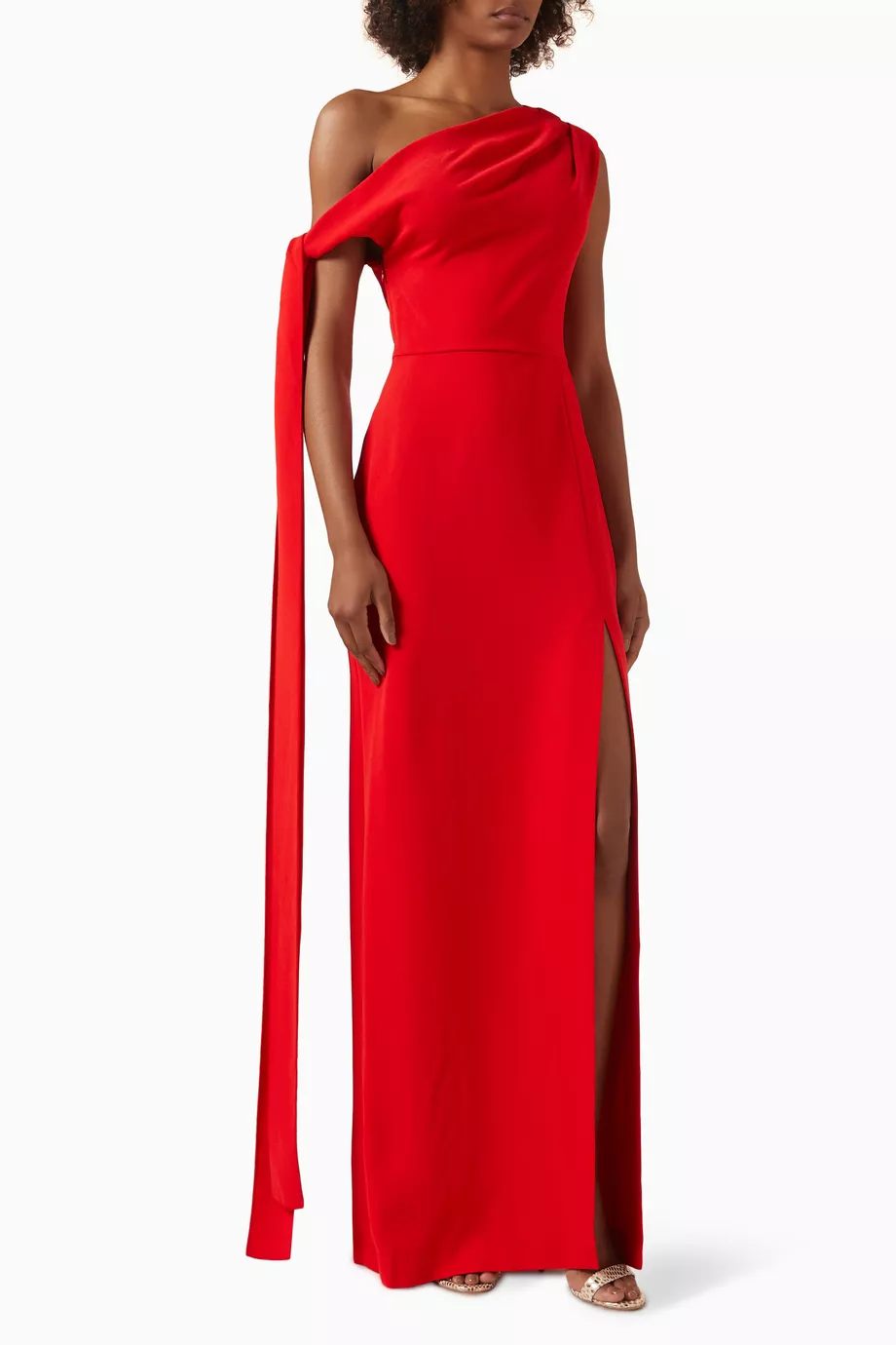 Buy Solace London Red Irina One-shoulder Dress For Women