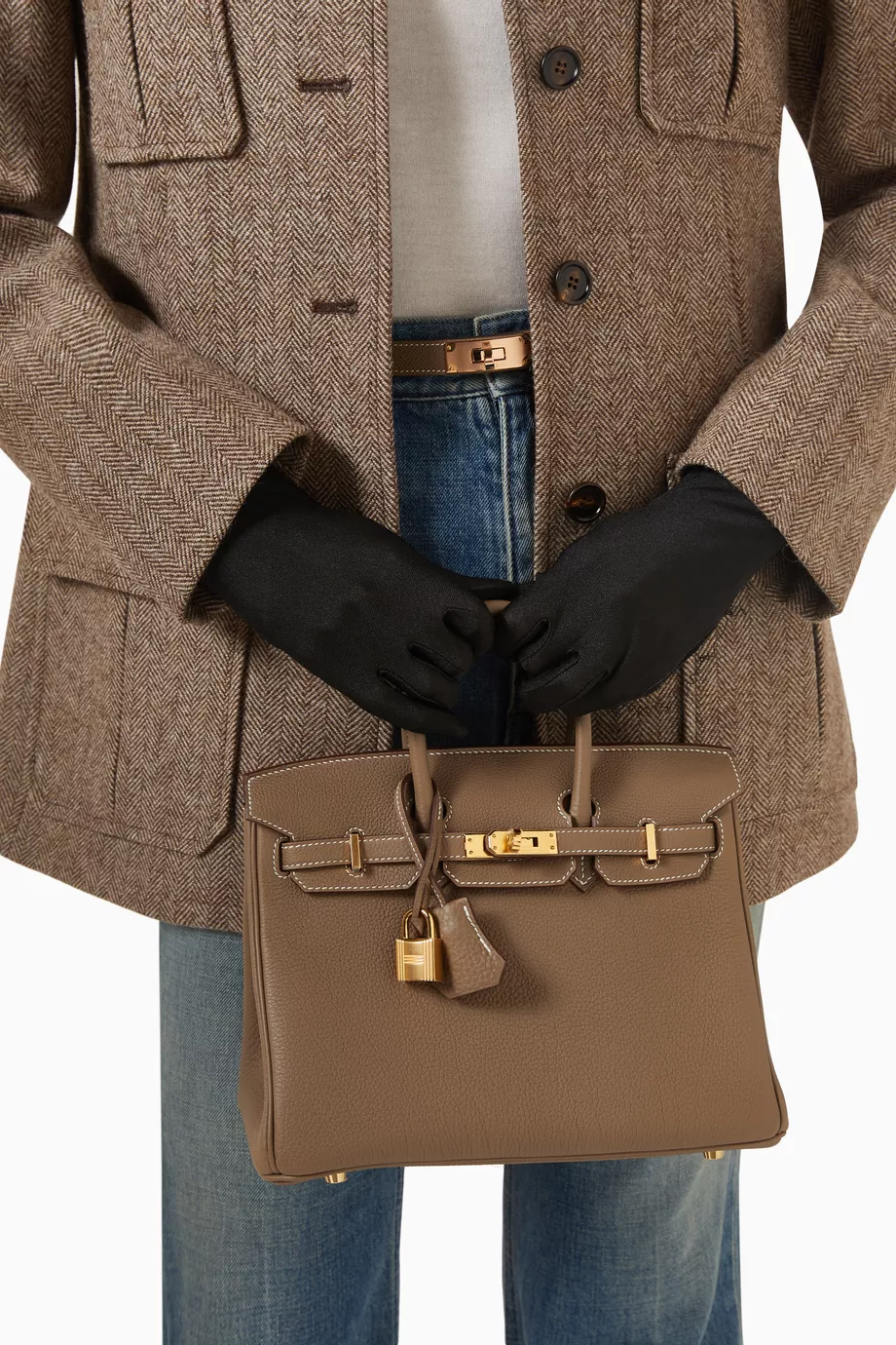 Buy Hermès Pre-Loved Grey Unused Birkin 25 in Togo Leather For