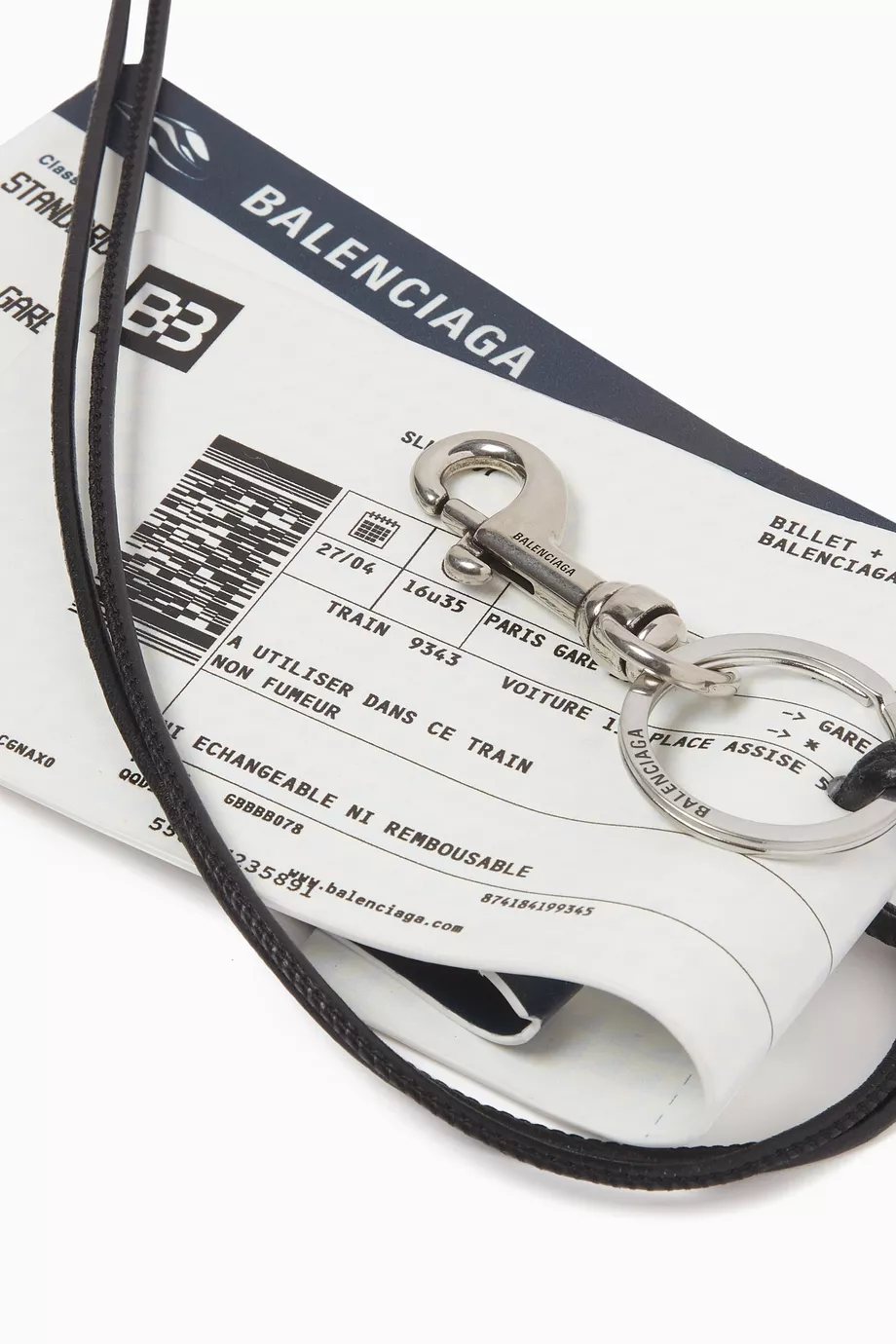 バレンシアガ BALENCIAGA Train Ticket keychain 0400022752651_WHITE?wid=600&