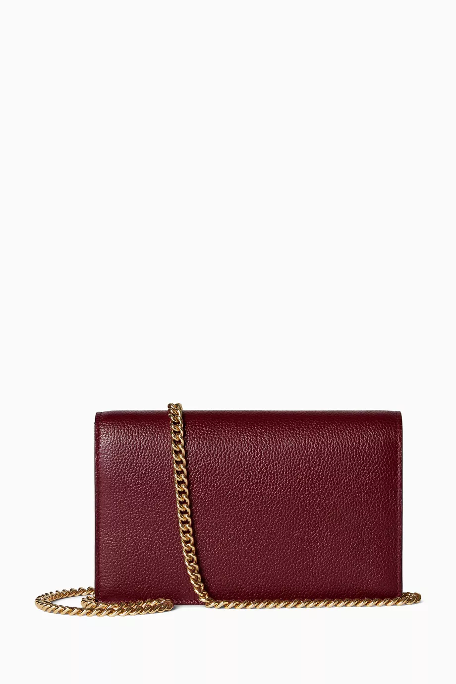 Buy Gucci Burgundy GG Marmont Wallet on Chain in Leather For Women
