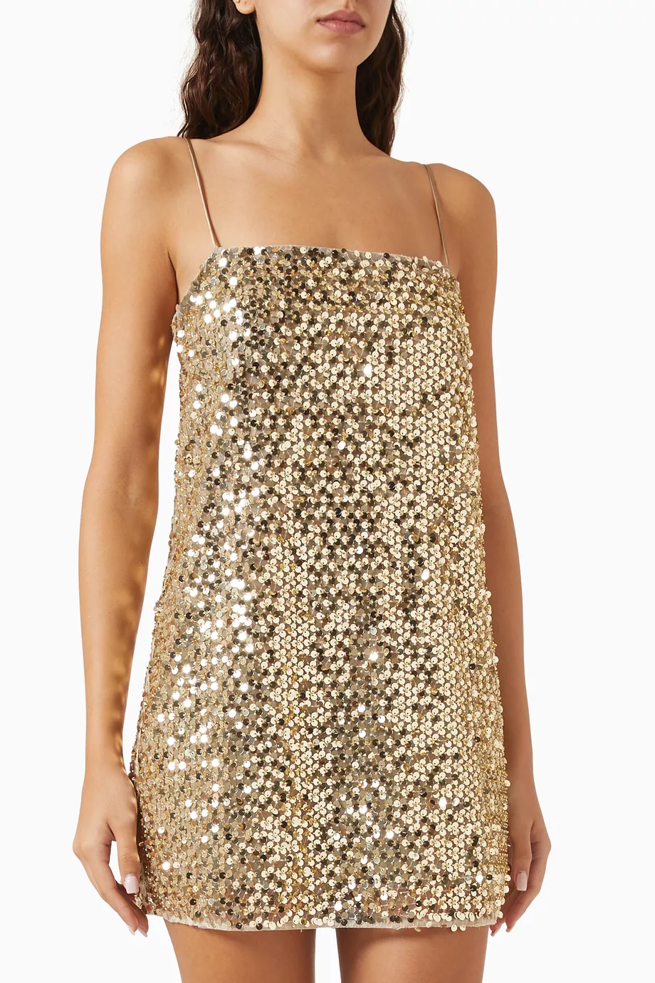 Buy Shona Joy Gold Bria Mini Dress For Women Online | Ounass Saudi