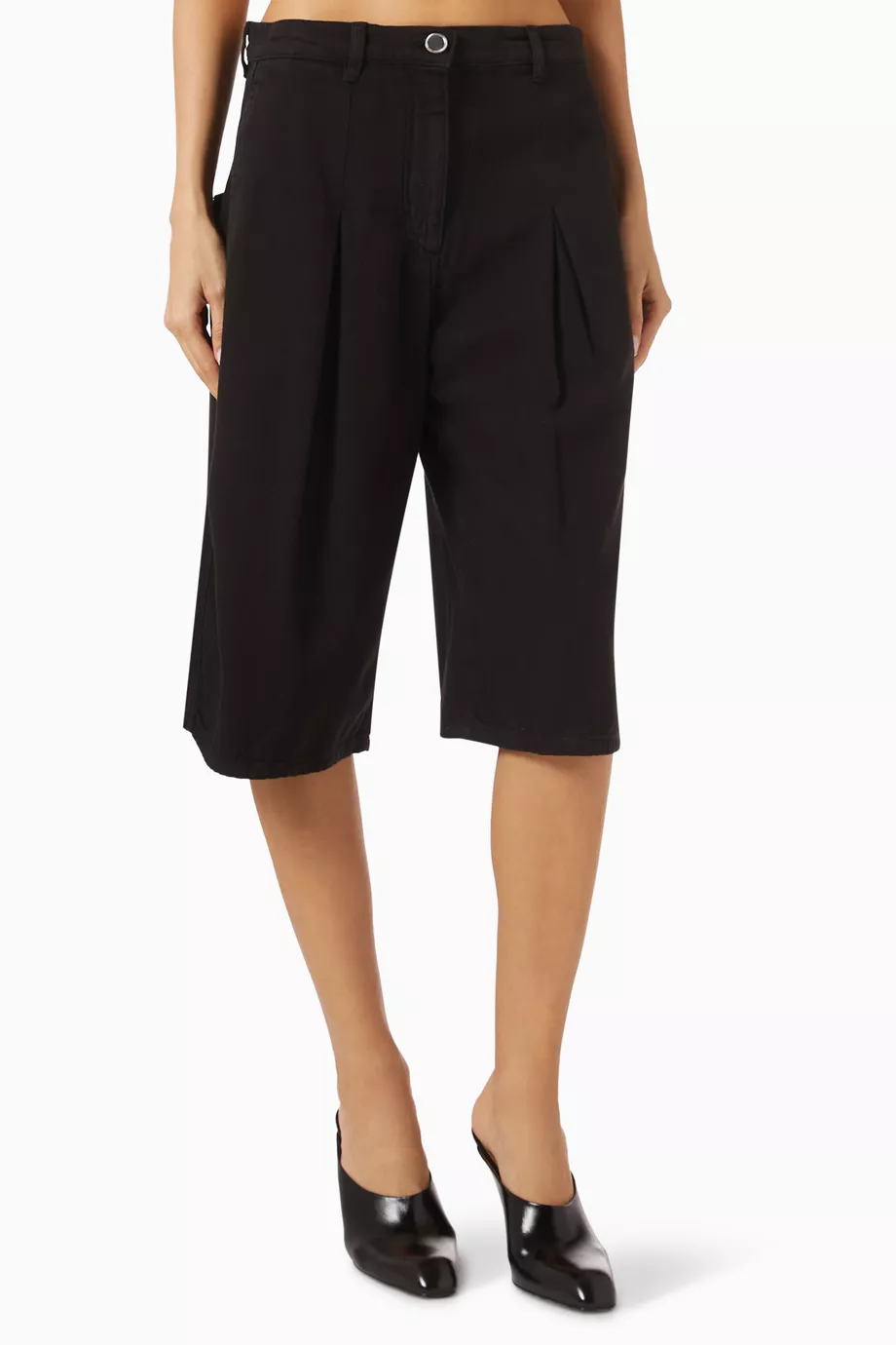 ショートパンツ PINKO PASCAL WIDE COTTON BERMUDA WITH POCKETS 218506095_black_in.jpg?ts=