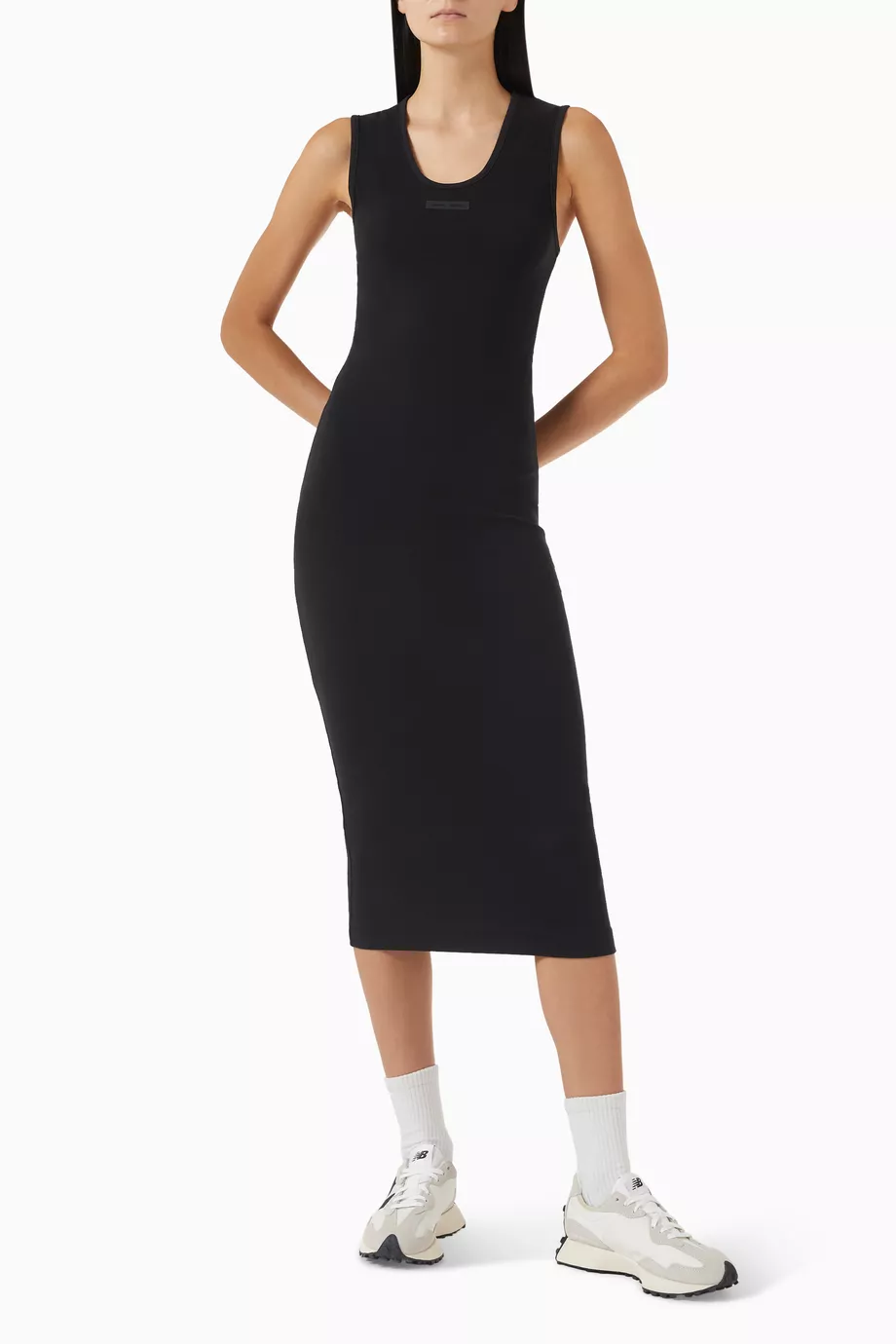 ワンピース FEAR OF GOD SS25 RIB TANK DRESS (125SP257154FW CW) Womens Rib Tank Dress in Heather Stone | Fear of God